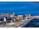 Expansive city views showcasing the Las Vegas strip from a private balcony at dusk at 4471 Dean Martin Dr # 1707, Las Vegas, NV 89103