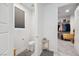 Powder room and walk-in closet with custom shelving at 4557 E Cactus Canyon Dr, Pahrump, NV 89061
