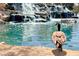 Goose standing near a water feature with a rocky tiered waterfall at 6617 Fort William St, North Las Vegas, NV 89084