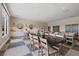 Spacious dining area featuring checkered floors, a buffet bar, and large windows for plenty of natural light at 732 Rosewater Dr, Henderson, NV 89011