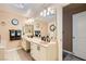 Bathroom boasting double sinks, tile flooring, and modern fixtures at 5412 Harmony Green Dr # 101, Las Vegas, NV 89149