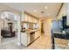 Modern kitchen with stainless steel appliances and granite countertops offers a stylish cooking space at 5412 Harmony Green Dr # 101, Las Vegas, NV 89149
