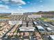 A sunny aerial view of the neighborhood surrounding 6790 Gold Yarrow Street, near Red Ridge Park and Faiss Middle School at 6790 Gold Yarrow St, Las Vegas, NV 89148