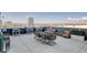 Enjoy the city views from this rooftop deck featuring lounge seating and tables at 353 E Bonneville Ave # 754, Las Vegas, NV 89101