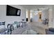 Open concept living room layout with a modern TV and stylish furniture at 8637 Home Gate Ct, Las Vegas, NV 89113