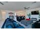 Well-lit living room featuring hardwood floors, modern decor, and an open floor plan at 8637 Home Gate Ct, Las Vegas, NV 89113