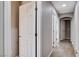Hallway featuring carpet, neutral paint, and a series of doors at 11036 Mount Hunter St, Las Vegas, NV 89179