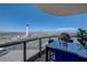 Balcony featuring a dining set with city views including the Stratosphere Tower at 322 Karen Ave # 4207, Las Vegas, NV 89109