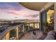 Condo balcony with cityscape views, seating area, and sliding glass doors at 322 Karen Ave # 4207, Las Vegas, NV 89109