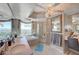 This bathroom has a dual sink vanity, a bath, and a view at 322 Karen Ave # 4207, Las Vegas, NV 89109