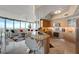 Modern kitchen with granite countertops and stainless steel appliances overlooking the living area at 322 Karen Ave # 4207, Las Vegas, NV 89109
