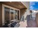 Back patio with sliding glass doors, offering a seamless transition between indoor and outdoor living spaces at 4533 Queens Hill St, North Las Vegas, NV 89031