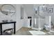 Welcoming entryway featuring a staircase with white railings and modern decor at 10433 Mount Washington Ave, Las Vegas, NV 89166