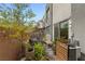 Cozy backyard features comfortable seating and water feature at 11315 Gravitation Dr, Las Vegas, NV 89135