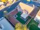 Aerial view of a home with backyard featuring low maintenance landscaping and a covered patio at 189 Kings Canyon Court Ct, Henderson, NV 89012