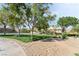Neighborhood park view showcasing mature trees, lush grass, and well-maintained landscaping, perfect for community enjoyment at 2482 Denholme St, Henderson, NV 89044