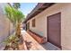 Brick pathway along the side of the house, lined with landscaping at 2583 Egret Cir, Las Vegas, NV 89121