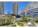 Enjoy the manicured community gardens, tennis court and palm trees from a high-rise luxury condo with city views at 2747 Paradise Rd # 501, Las Vegas, NV 89109