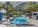 Inviting pool with lounge chairs and shady cabanas, providing a relaxing and private outdoor retreat at 2747 Paradise Rd # 501, Las Vegas, NV 89109