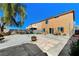 Expansive backyard with ample patio space and mountain views at 3193 Emerald Creek Dr, Las Vegas, NV 89156
