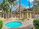 Hot tub with tile surround, located next to a residential building at 5170 S Jones Blvd # 205, Las Vegas, NV 89118