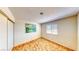 Bright bedroom features carpet, a window with blinds, and a painting creating a comfortable at 6397 Kell Ln, Las Vegas, NV 89156