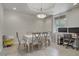 Traditional dining room, with an office space adjacent to the window at 651 Penshaw Bridge Ave, Las Vegas, NV 89178