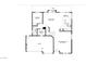 An architectural floor plan showcasing the layout of the first floor at 6917 Puetollano Dr, North Las Vegas, NV 89084