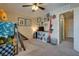 Fun bedroom featuring bunk beds, art display and storage at 7919 Mineral Peak St, Las Vegas, NV 89166