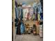 Walk-in closet with ample shelving and hanging space for organization and storage at 7919 Mineral Peak St, Las Vegas, NV 89166