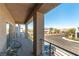 Relax on the cozy balcony with seating and neighborhood views at 8179 Shale Canyon St, Las Vegas, NV 89139