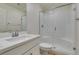 Modern bathroom with glass-enclosed shower and clean, white fixtures at 844 Aurelie Ridge St, Henderson, NV 89011