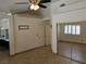 Main bedroom featuring vaulted ceiling and a mirrored closet at 853 Rusty Anchor Way, Henderson, NV 89002