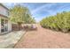 Expansive backyard featuring a stone patio, mature tree and landscaping, and a privacy wall at 10004 W Cherokee Ave, Las Vegas, NV 89147