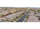 Bird's eye view showcases the uniformity of rooftops, well-placed trees, and manicured landscaping at 10356 Addie De Mar Ln, Las Vegas, NV 89135