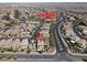Aerial view showcases a home's proximity to the Club at Northern Terrace community center at 10529 Mount Blackburn Ave, Las Vegas, NV 89166