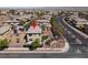 A house with solar panels is pinpointed in an aerial view of a residential neighborhood at 10529 Mount Blackburn Ave, Las Vegas, NV 89166