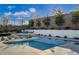 Luxurious backyard pool with spa, manicured landscaping, and ample space for lounging and enjoying the outdoors at 12199 Canyon Sunset St, Las Vegas, NV 89138