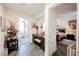 Hallway showing a vanity and doorway view to a bedroom space at 1709 Chapman Dr, Las Vegas, NV 89104