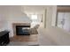 View of the living room fireplace and entry to the kitchen area at 2282 Camel Mesa Dr, Laughlin, NV 89029