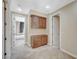 Hallway featuring a hallway built-in with dark wood cabinets at 549 Via Balizan Ave, Las Vegas, NV 89123