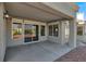 Covered patio with sliding glass doors at 8500 Gull Dr, Las Vegas, NV 89134