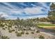 Scenic golf course view featuring lush greenery, swaying palm trees, and blue skies with fluffy clouds at 916 Pro Players Dr, Las Vegas, NV 89134