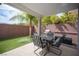 Outdoor patio featuring a dining table and grill, perfect for alfresco dining and entertaining in a private setting at 9277 Valley Ranch Ave, Las Vegas, NV 89178