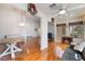 Beautiful open living area features gleaming wood floors, decorative details and neutral walls at 9305 Quail Ridge Dr, Las Vegas, NV 89134