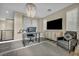 Comfortable office space featuring modern decor, a large window, and neutral tones at 19 Hilltop Crest St, Henderson, NV 89011