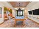 Stylish game room with a pool table, comfortable seating, and modern decor and lighting at 31 Autumn Palm Ave, Henderson, NV 89011