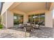 Inviting covered patio with views of the backyard and easy access to indoor living spaces at 31 Autumn Palm Ave, Henderson, NV 89011