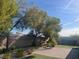 Backyard featuring a brick patio and mature landscaping at 8584 Garnet Lake Ave, Las Vegas, NV 89113