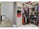 Well-appointed walk-in closet with custom storage and stylish design at 12439 Iron Bluff Ave, Las Vegas, NV 89138